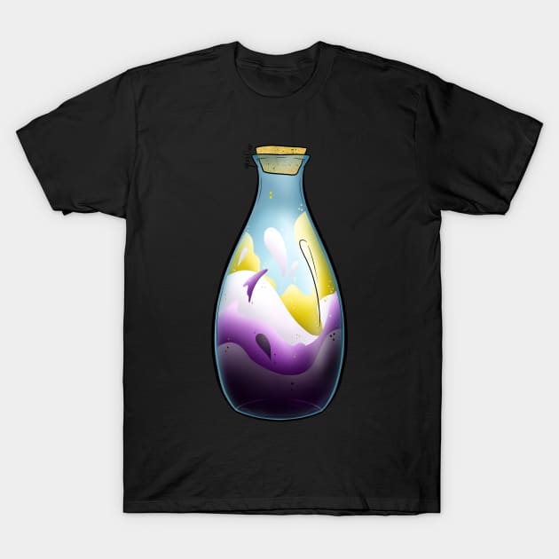 Nonbinary Pride Potion T-Shirt by Qur0w